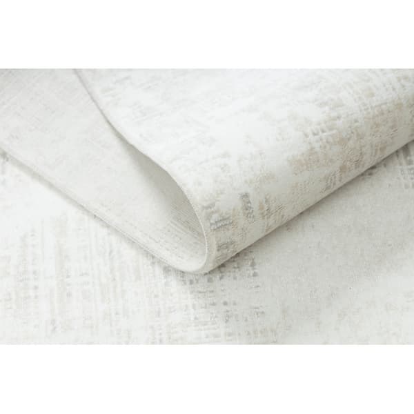 Moderni matto, mattokäytävä DUKE 51374 kerma - Vintage, jäsennelty, erittäin pehmeä, hapsut, 80x300 cm