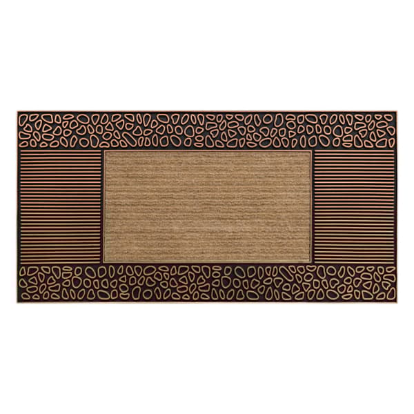 Pyyhin BH 806 kiviä, liukastumisenesto, ulkoinen, sisäinen, kumitettu - ruskea, 40x80 cm