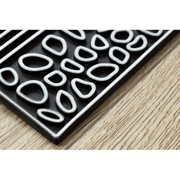 Dörrmatta halkskydd BH 222 stenar, utomhus, inomhus - silver, 45x70 cm