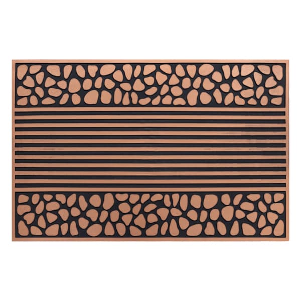 Dörrmatta halkskydd BH 701 stenar, utomhus, inomhus - brun, 45x70 cm