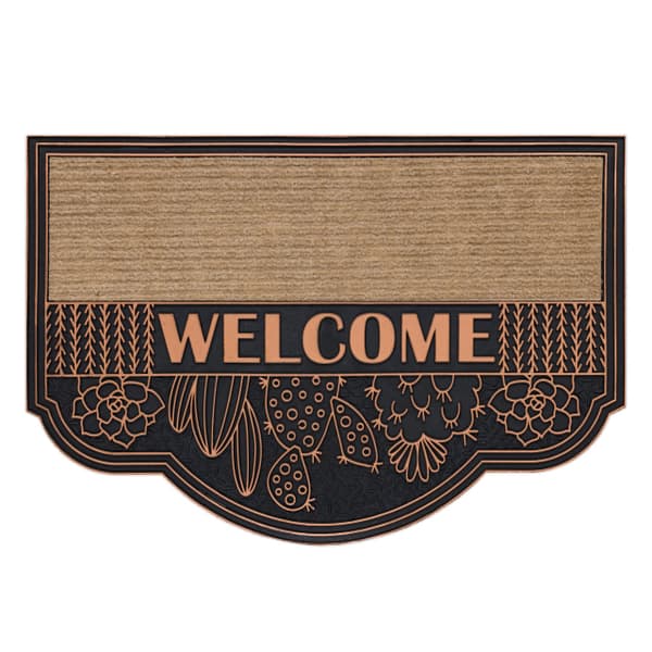 Pyyhin BH 239 Welcome, liukastumisenesto, ulkoinen, sisäinen, kumitettu - ruskea, 55x85 cm
