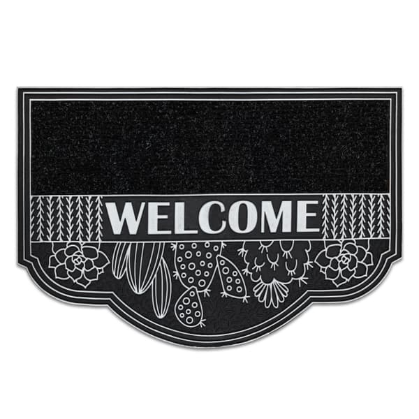 Dörrmatta halkskydd BH 239 Welcome, utomhus, inomhus - silver, 55x85 cm