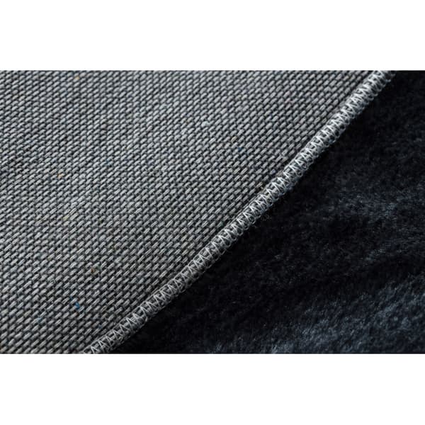 Tæppe VISCO cirkel mørkgrå 5 plys, IMITATION AF KANINPELS, cirkel 200 cm