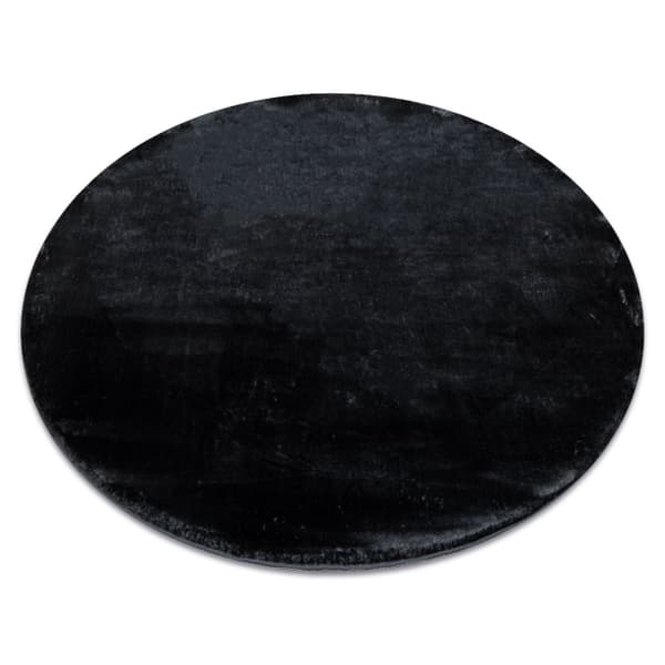Tæppe VISCO cirkel mørkgrå 5 plys, IMITATION AF KANINPELS, cirkel 200 cm