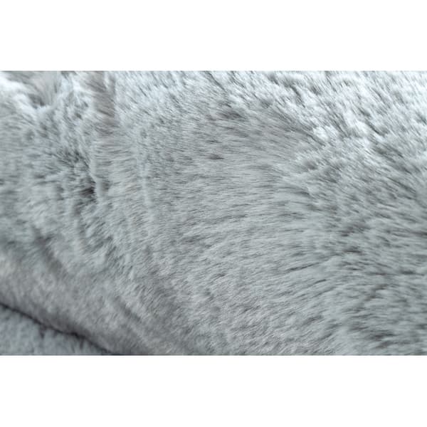 Moderni matto TEDDY NEW dream 47 ympyrä takkuinen, pehmoinen, erittäin paksu hopea, cirkel 160 cm