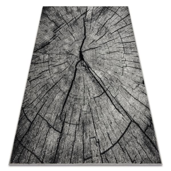 Matta SILVER TRONKO träd trä - grå , 300x400 cm
