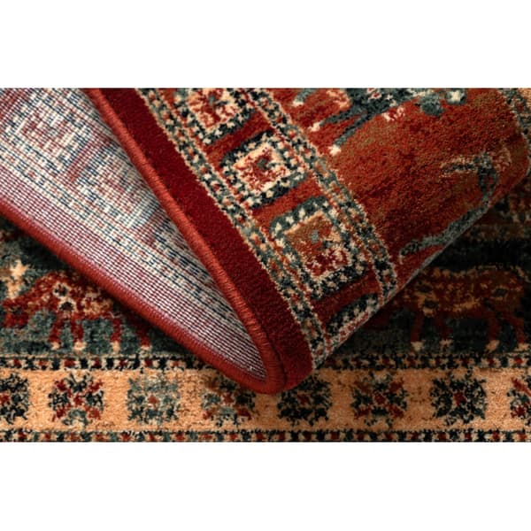 Villa matto KASHQAI 4301 300 itämainen, runko terrakotta / vihreä, 160x240 cm