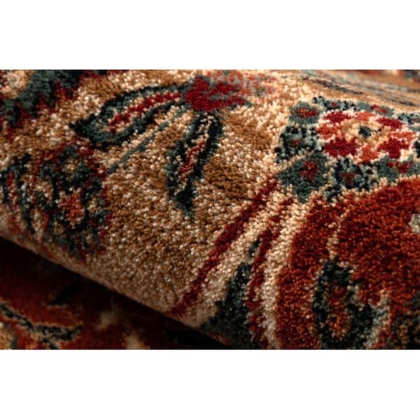Villa matto KASHQAI 4373 500 itämainen, ristikko vihreä / klaretti, 160x240 cm