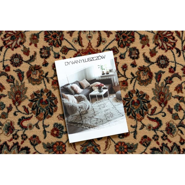 Tæppe villaa KASHQAI 4362 103 Blomster, ramme beige / rødbrun, 240x340 cm