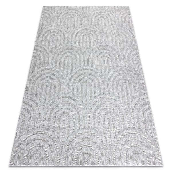 Matta SANTO SISAL 0537 geometrisk grå , 140x190 cm
