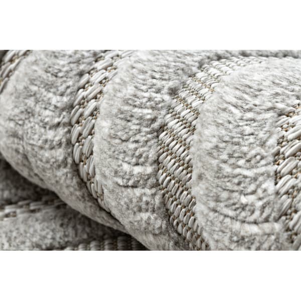 Tæppe SANTO OVERRASKNING SISAL 0537 geometrisk grå , 180x270 cm