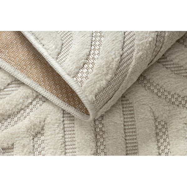 Matta SANTO SISAL 0537 geometrisk vit, 80x150 cm