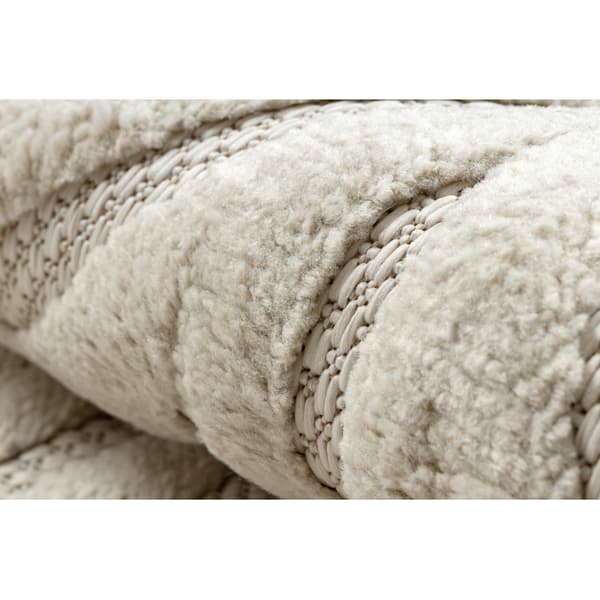 Matta SANTO SISAL 0537 geometrisk vit, 80x150 cm