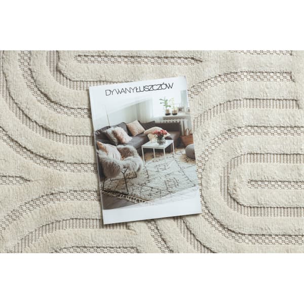 Matta SANTO SISAL 0537 geometrisk vit, 80x150 cm