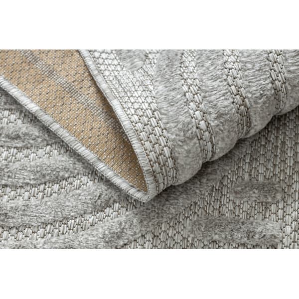 Matta SANTO SISAL 0989 geometrisk grå , 140x190 cm