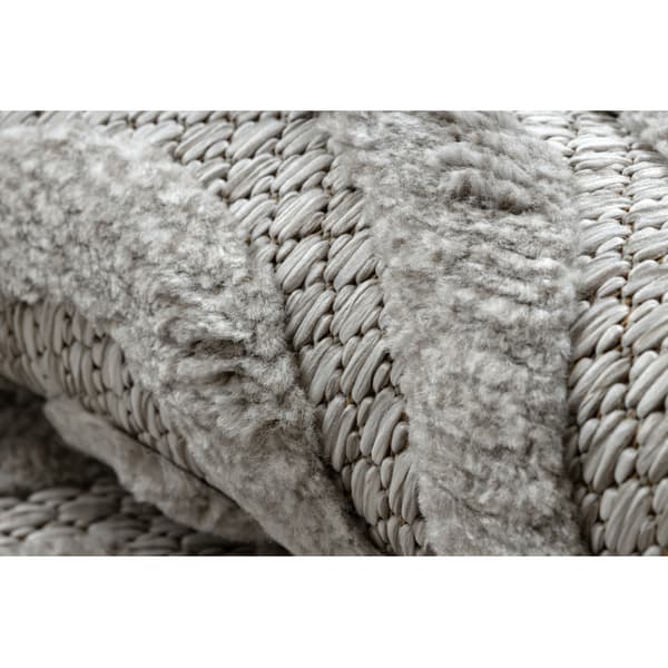 Matta SANTO SISAL 0989 geometrisk grå , 160x220 cm
