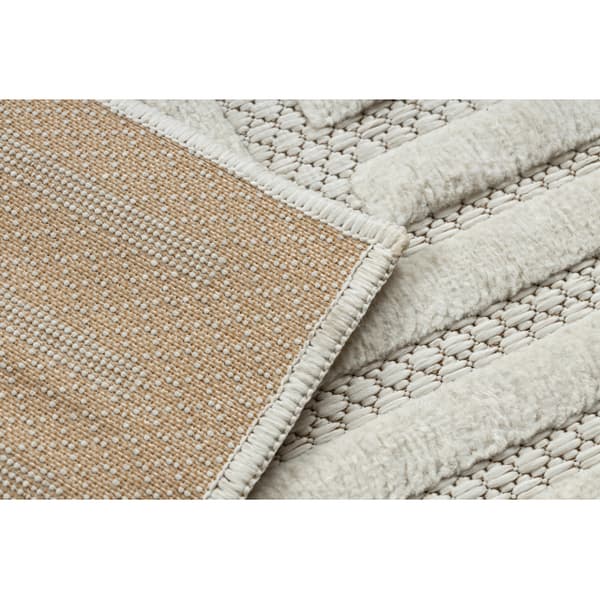 Matta SANTO SISAL 0989 geometrisk vit, 120x170 cm