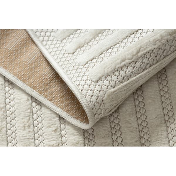 Matta SANTO SISAL 0989 geometrisk vit, 120x170 cm