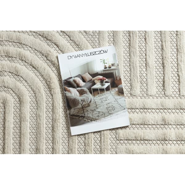 Matta SANTO SISAL 0989 geometrisk vit, 120x170 cm