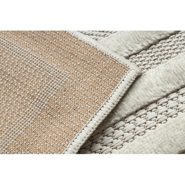 Matta SANTO SISAL 0999 geometrisk vit, 80x150 cm