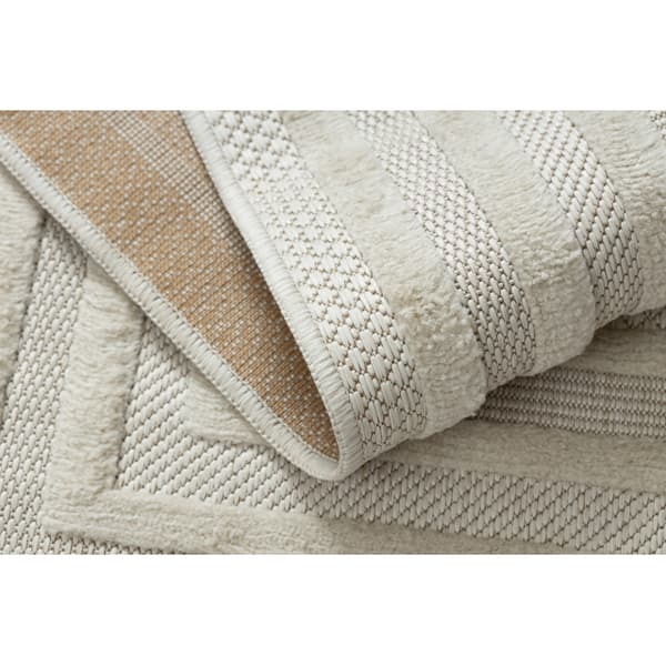Matta SANTO SISAL 0999 geometrisk vit, 80x150 cm