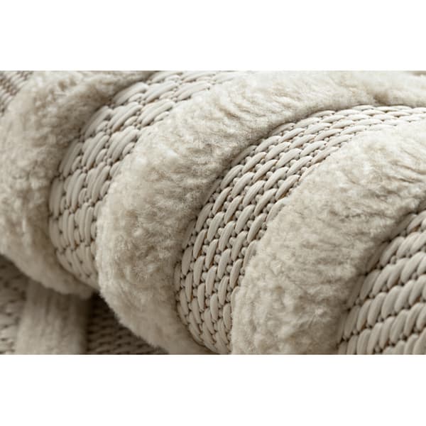 Matta SANTO SISAL 0999 geometrisk vit, 80x150 cm