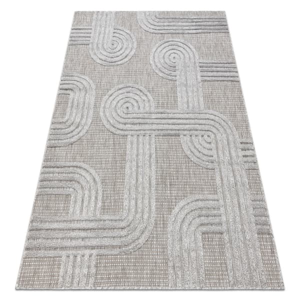 Matta SANTO SISAL 1001 geometrisk grå , 160x220 cm