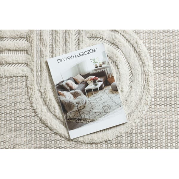 Tæppe SANTO OVERRASKNING SISAL 1001 geometrisk hvid, 160x220 cm