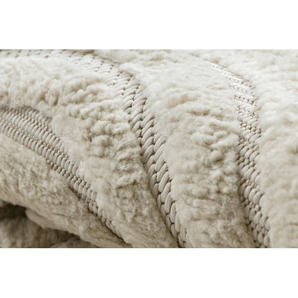 Matta SANTO SISAL 1001 geometrisk vit, 180x270 cm