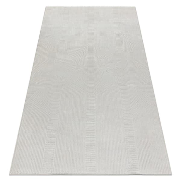 Matta BALANCE 9086 grädde - Geometrisk, strukturell, glamour, 200x290 cm