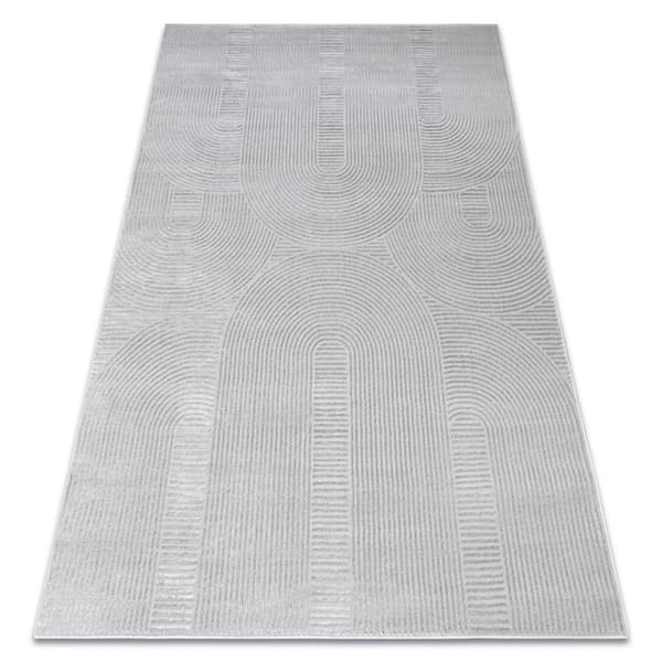 Tæppe BALANCE 9086 grå - Geometrisk, strukturelt, glamour, 200x290 cm