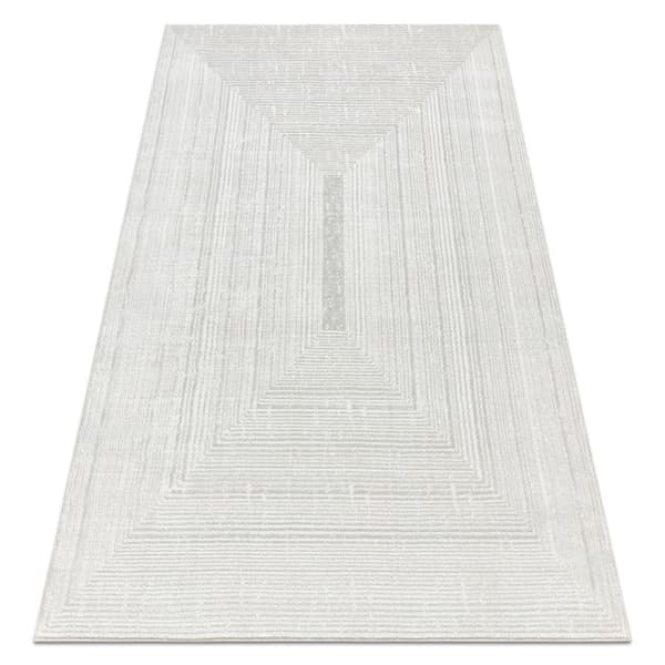 Matta BALANCE 8788 grädde - Geometrisk, strukturell, glamour, 180x270 cm