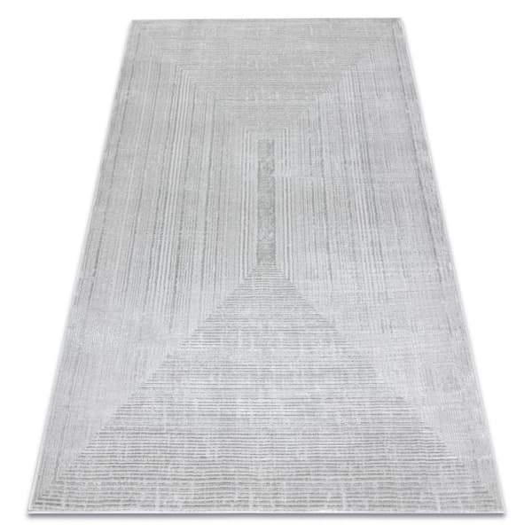 Matta BALANCE 8788 grå - Geometrisk, strukturell, glamour, 140x190 cm
