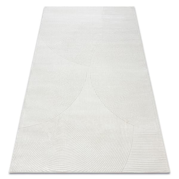 Matta BALANCE 0194 grädde - Geometrisk, strukturell, glamour, 80x150 cm