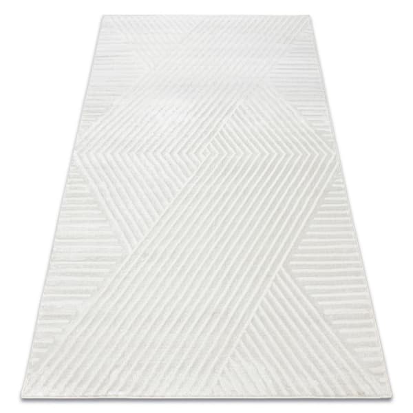 Matta BALANCE 1503 grädde - Geometrisk, strukturell, glamour, 120x170 cm
