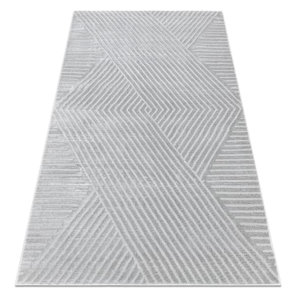 Matta BALANCE 1503 grå - Geometrisk, strukturell, glamour, 120x170 cm