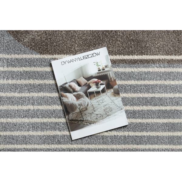 Tæppe FUSION 0810 beige / brun - Geometrisk, moderne, abstrakt, 160x220 cm