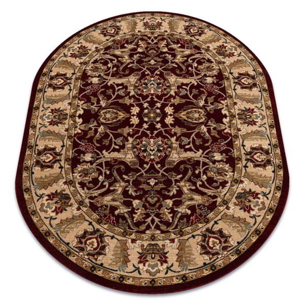 Tæppe OMEGA oval ORDA blomster lyse rubin 2, 170x235 cm