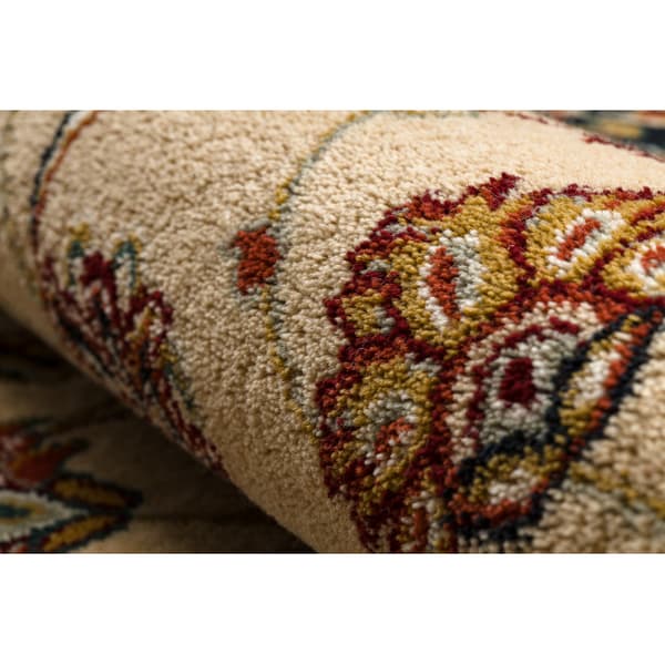 Ullmatta OMEGA oval ORION Rosett light ruby 2, 200x300 cm