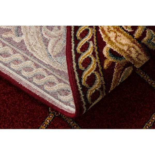 Tæppe OMEGA oval KASTOR Trellis red 2 rød, 200x300 cm
