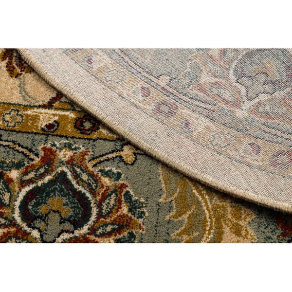 Tæppe OMEGA oval ORDA blomster jasmin 2 grøn, 170x235 cm
