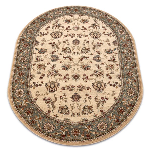 Tæppe POLONIA oval MADRAS blomster jasmin 2 grøn, 170x235 cm