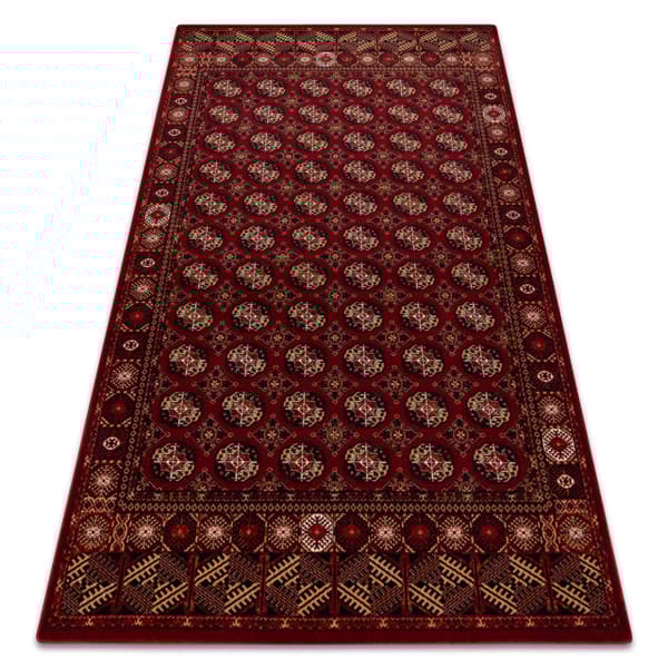 Tæppe villaa OMEGA BUCHARA ramme, cirkler rubin, 170x235 cm