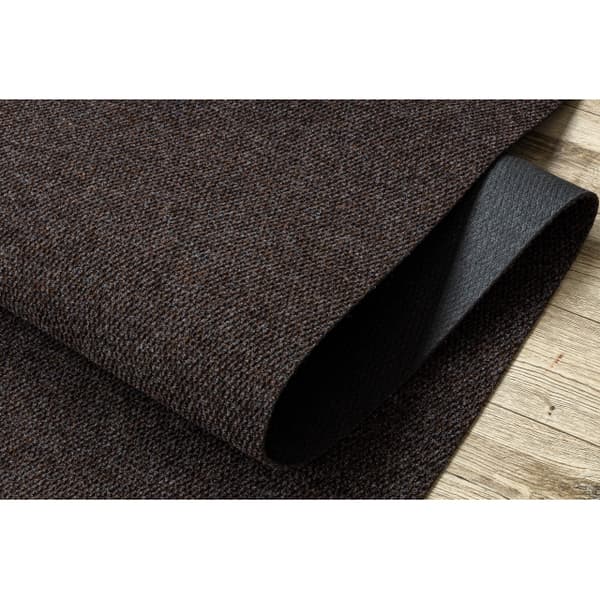 Löpare - Dörrmatta halkskydd VIGOR utomhus, inomhus svart brun 0300 200cm, 200x750 cm