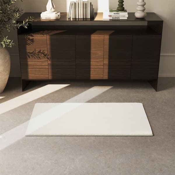 Kortluvet tæppe Soft Zone - creme,60 x 110 cm