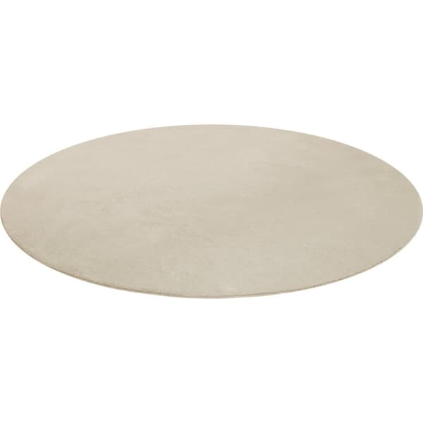 Kortluvet tæppe Soft Zone - beige,Ø 120 cm