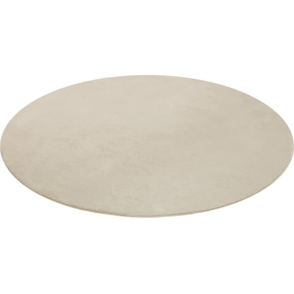 Kortluvet tæppe Soft Zone - beige,Ø 120 cm