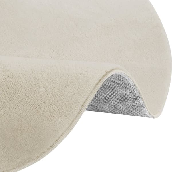 Kortluvet tæppe Soft Zone - beige,Ø 120 cm