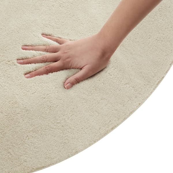Kortluvet tæppe Soft Zone - beige,Ø 120 cm