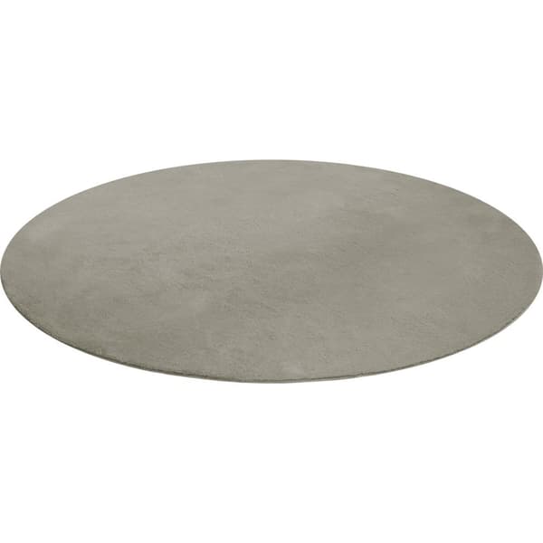 Kortluvet tæppe Soft Zone - sand,Ø 120 cm